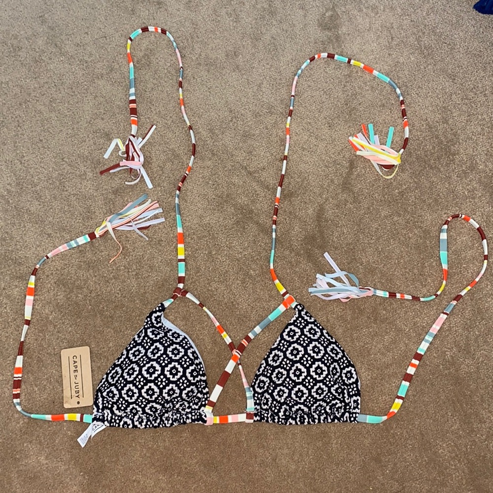 Patterned bathing suit top